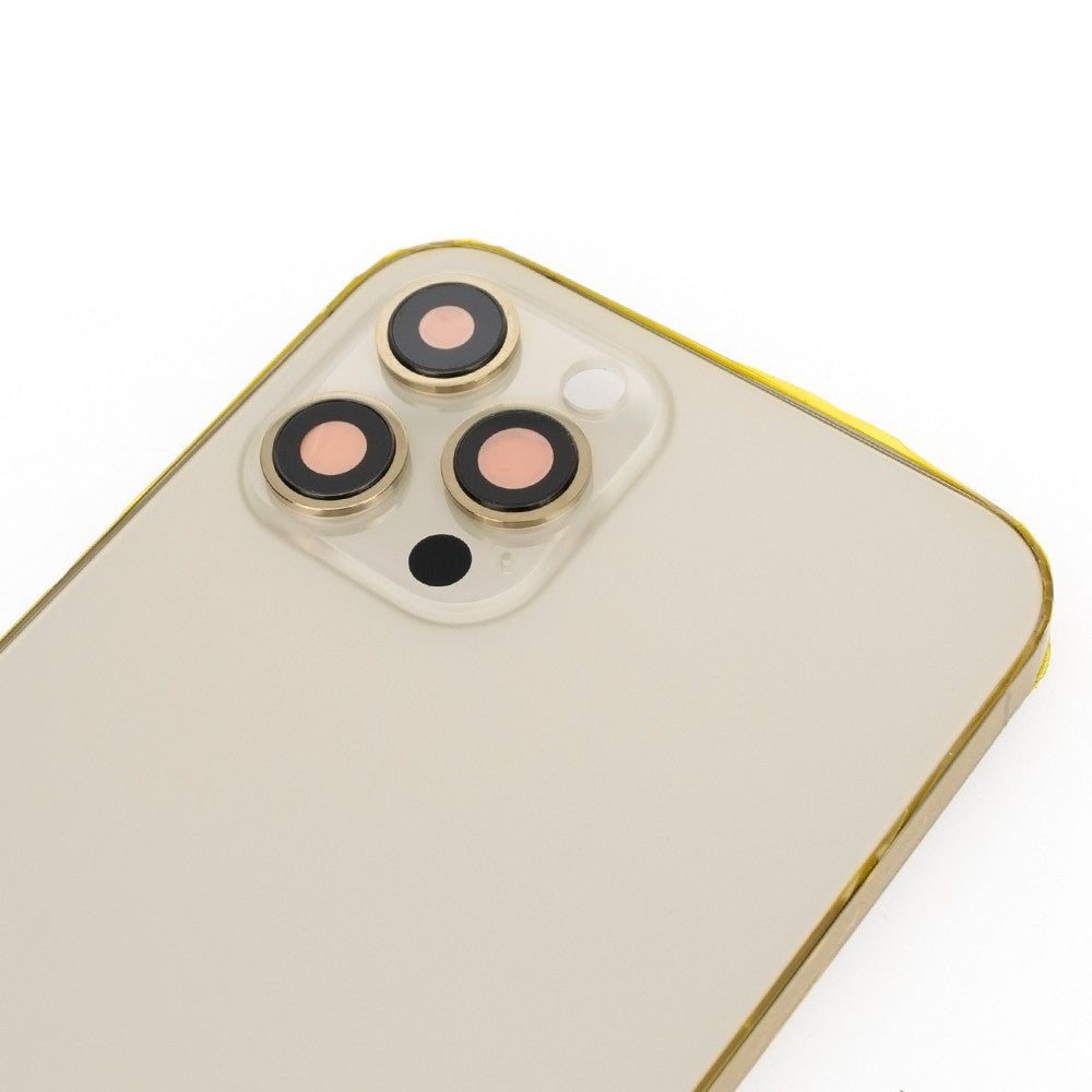 Rear Housing for iPhone 12 Pro (NO LOGO)-Gold Rear Housing for iPhone 12 Pro (NO LOGO)-Gold